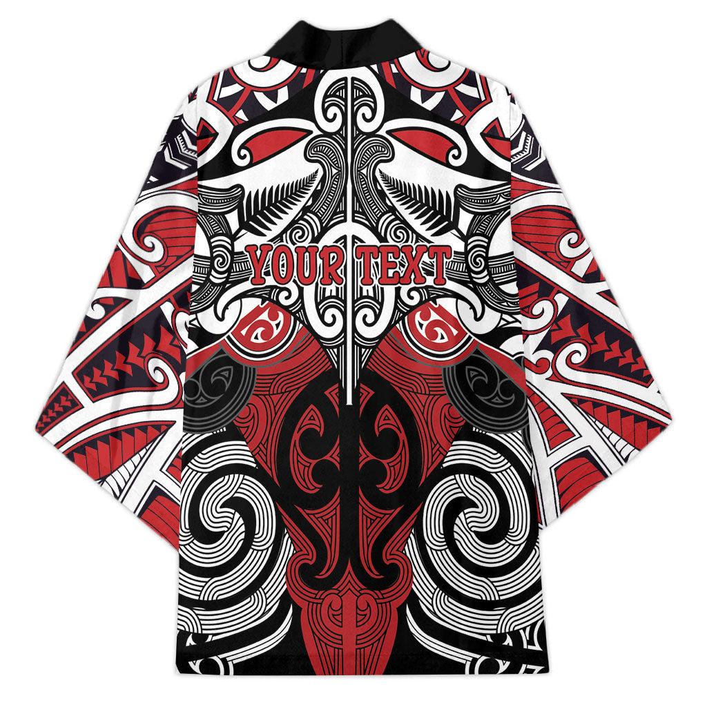 Personalised Maori Ngapuhi Kimono Silver Fern Kowhaiwhai Art LT01 - Polynesian Pride