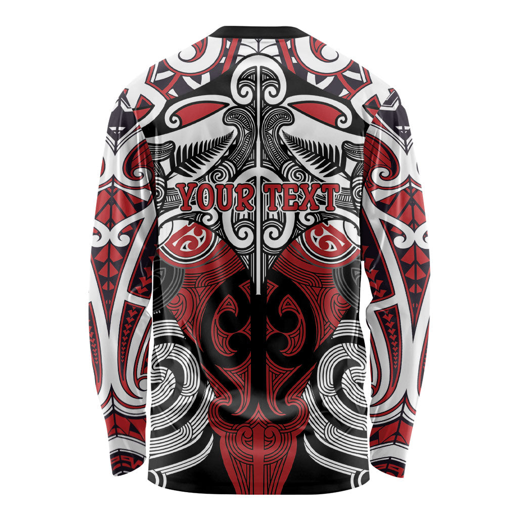 Personalised Maori Ngapuhi Long Sleeve Shirt Silver Fern Kowhaiwhai Art LT01 - Polynesian Pride