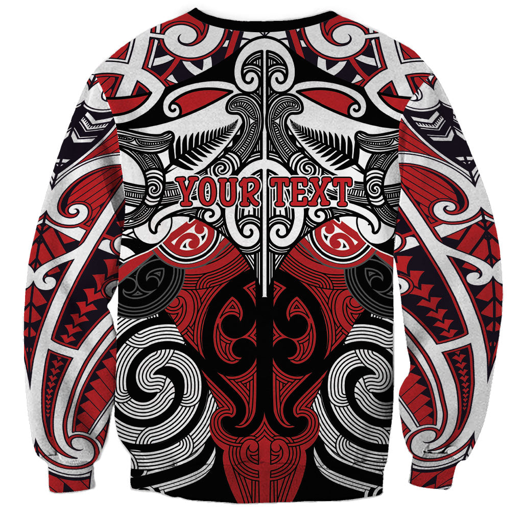 Personalised Maori Ngapuhi Sweatshirt Silver Fern Kowhaiwhai Art LT01 - Polynesian Pride