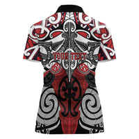 Personalised Maori Ngapuhi Women Polo Shirt Silver Fern Kowhaiwhai Art LT01 - Polynesian Pride