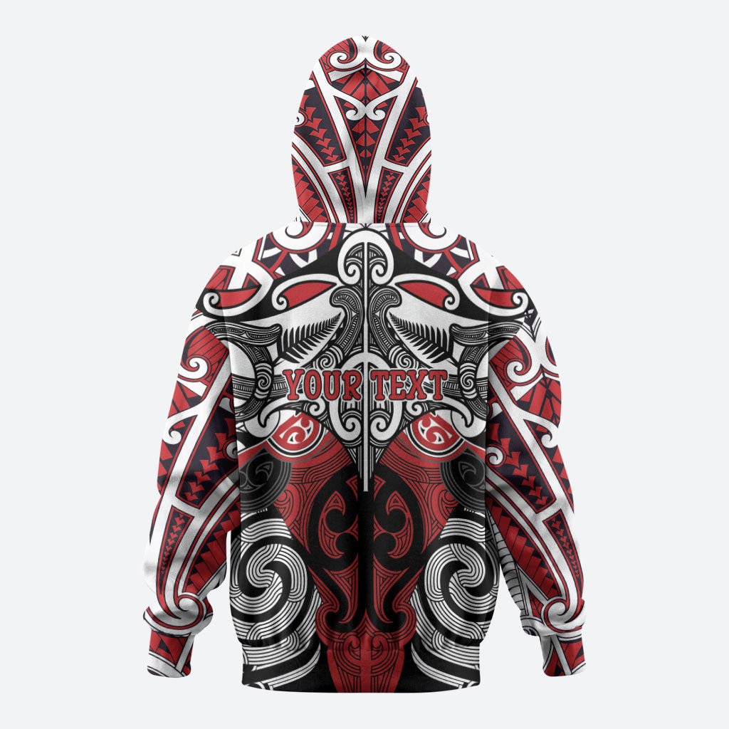 Personalised Maori Ngapuhi Zip Hoodie Silver Fern Kowhaiwhai Art LT01 - Polynesian Pride