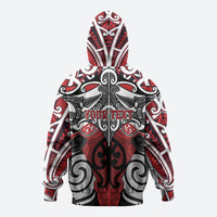 Personalised Maori Ngapuhi Zip Hoodie Silver Fern Kowhaiwhai Art LT01 - Polynesian Pride