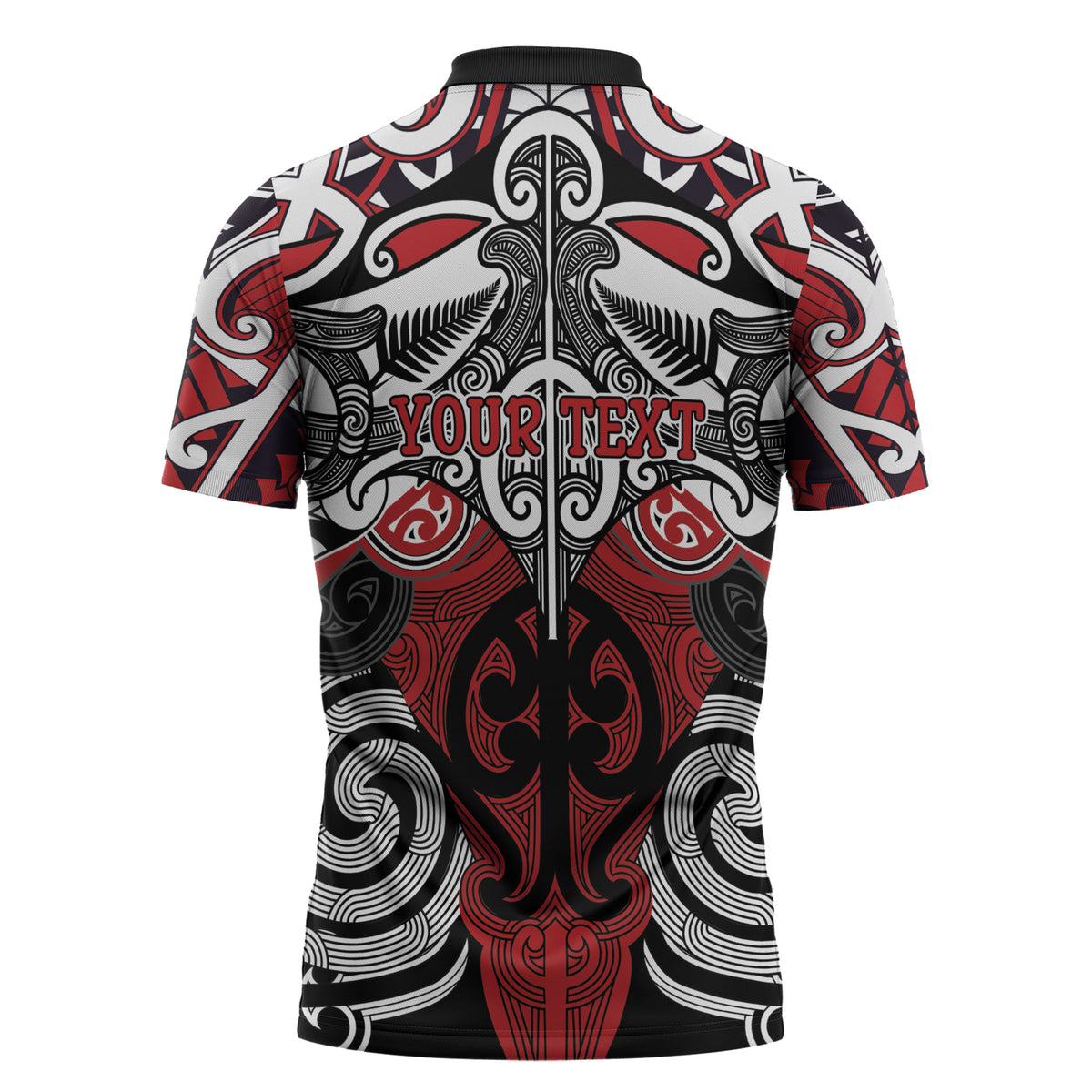 Personalised Maori Ngapuhi Zipper Polo Shirt Silver Fern Kowhaiwhai Art LT01 - Polynesian Pride