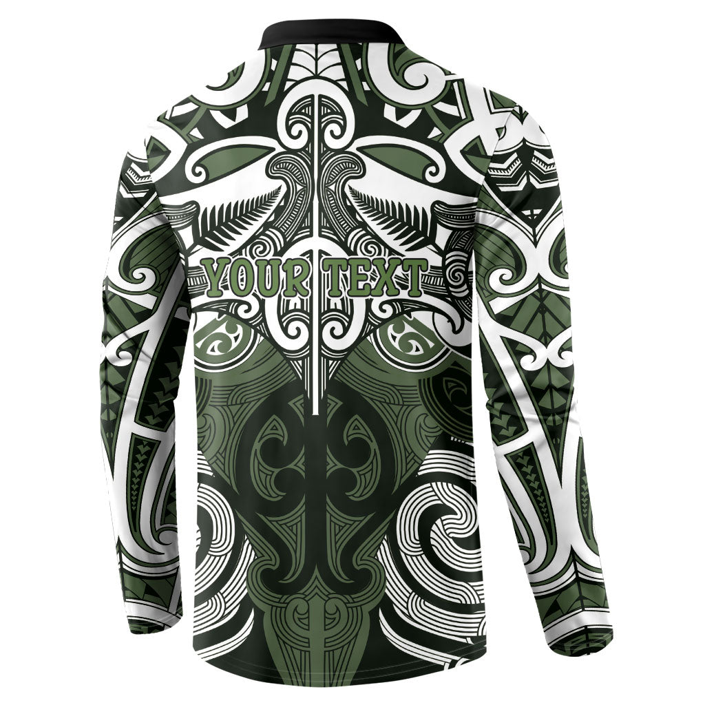 Personalised Maori Ngati Awa Button Sweatshirt Silver Fern Kowhaiwhai Art LT01 - Polynesian Pride
