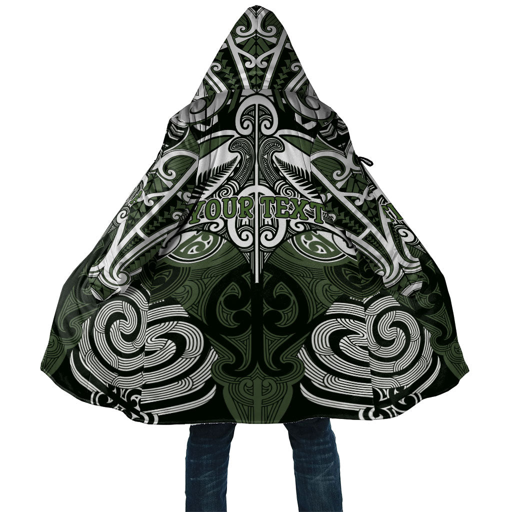 Personalised Maori Ngati Awa Cloak Silver Fern Kowhaiwhai Art LT01 Unisex Green - Polynesian Pride