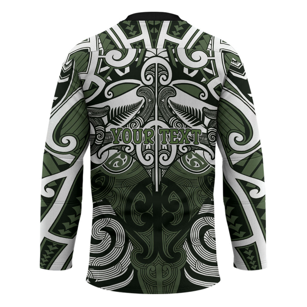 Personalised Maori Ngati Awa Hockey Jersey Silver Fern Kowhaiwhai Art LT01 - Polynesian Pride