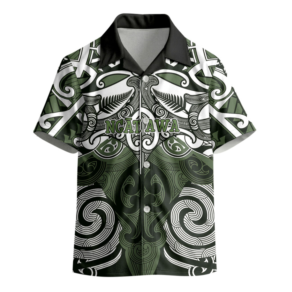 Personalised Maori Ngati Awa Kid Hawaiian Shirt Silver Fern Kowhaiwhai Art LT01 - Polynesian Pride