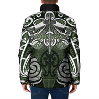 Personalised Maori Ngati Awa Padded Jacket Silver Fern Kowhaiwhai Art LT01 - Polynesian Pride