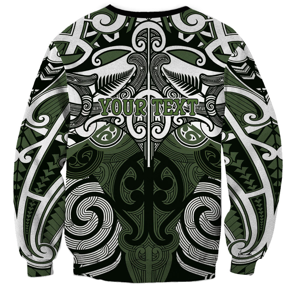 Personalised Maori Ngati Awa Sweatshirt Silver Fern Kowhaiwhai Art LT01 - Polynesian Pride