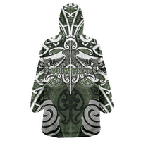 Personalised Maori Ngati Awa Wearable Blanket Hoodie Silver Fern Kowhaiwhai Art LT01 - Polynesian Pride