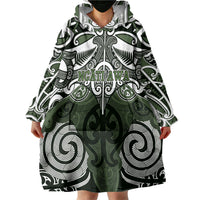Personalised Maori Ngati Awa Wearable Blanket Hoodie Silver Fern Kowhaiwhai Art LT01 - Polynesian Pride