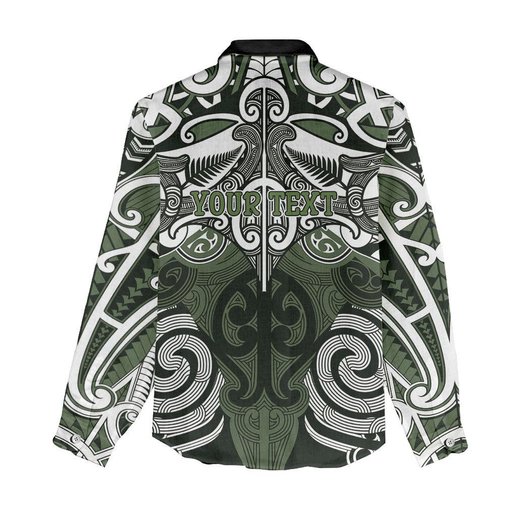 Personalised Maori Ngati Awa Women Casual Shirt Silver Fern Kowhaiwhai Art LT01 - Polynesian Pride