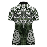 Personalised Maori Ngati Awa Women Polo Shirt Silver Fern Kowhaiwhai Art LT01 - Polynesian Pride