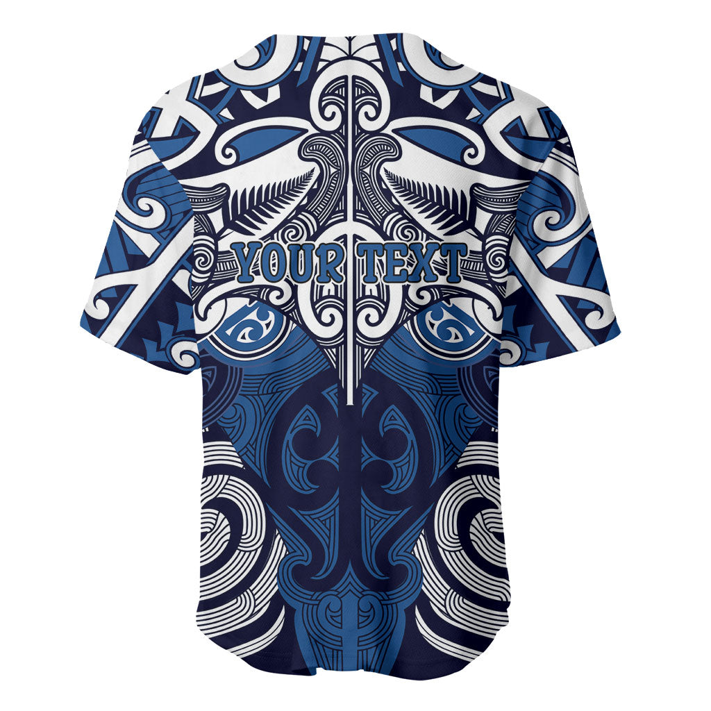 Personalised Maori Ngati Kahungunu Baseball Jersey Silver Fern Kowhaiwhai Art LT01 - Polynesian Pride