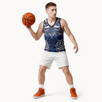 Personalised Maori Ngati Kahungunu Basketball Jersey Silver Fern Kowhaiwhai Art LT01 - Polynesian Pride