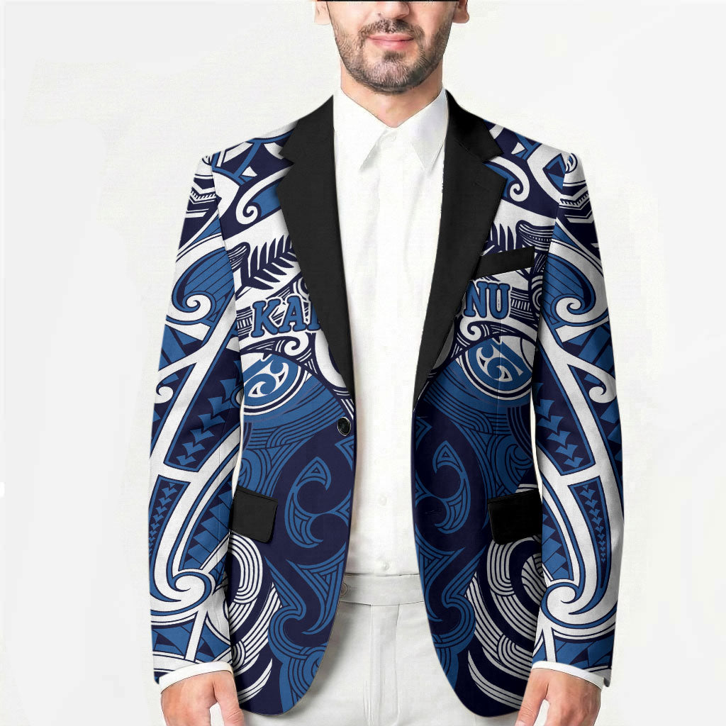 Personalised Maori Ngati Kahungunu Blazer Silver Fern Kowhaiwhai Art LT01 - Polynesian Pride
