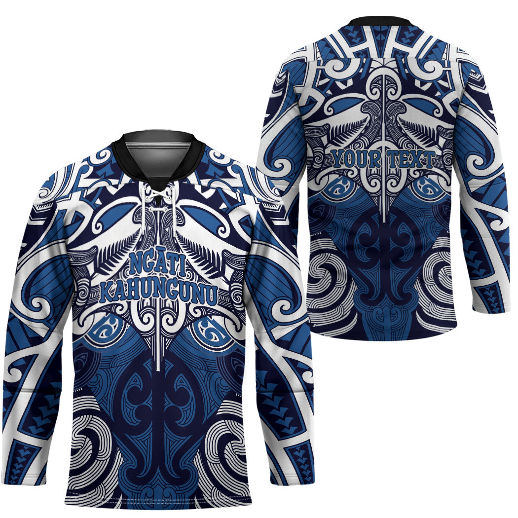 Personalised Maori Ngati Kahungunu Hockey Jersey Silver Fern Kowhaiwhai Art LT01 - Polynesian Pride