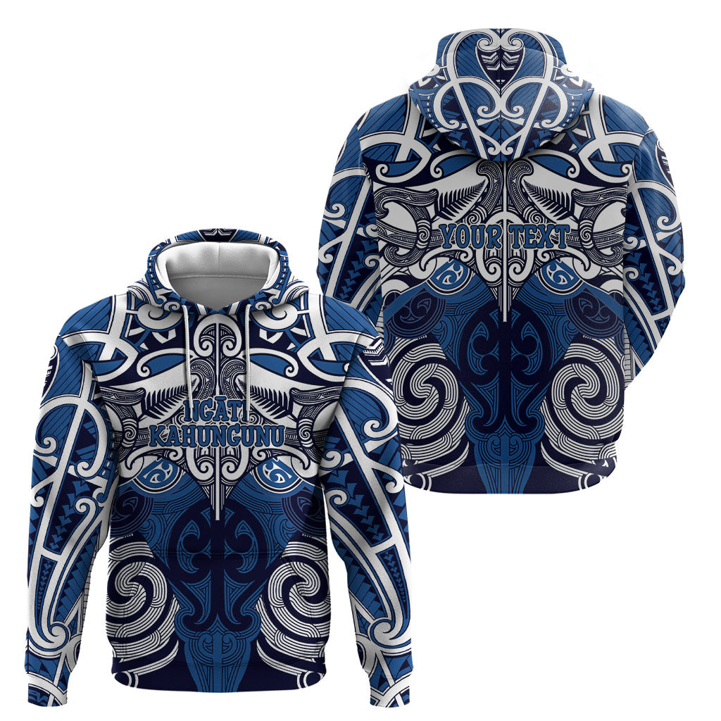Personalised Maori Ngati Kahungunu Hoodie Silver Fern Kowhaiwhai Art LT01 - Polynesian Pride