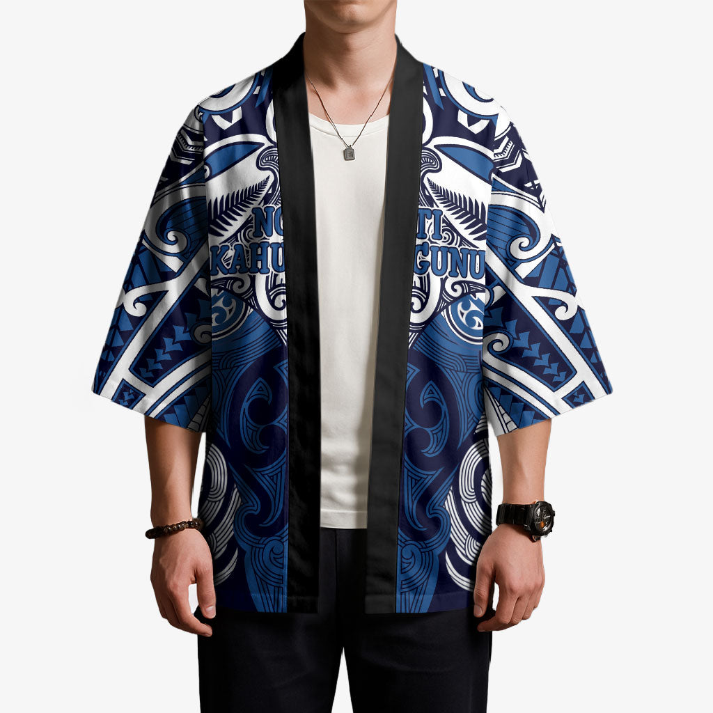 Personalised Maori Ngati Kahungunu Kimono Silver Fern Kowhaiwhai Art LT01 - Polynesian Pride