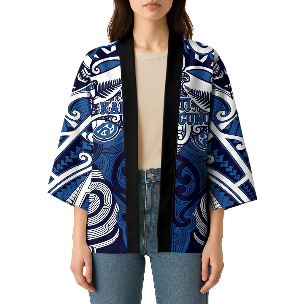 Personalised Maori Ngati Kahungunu Kimono Silver Fern Kowhaiwhai Art LT01 - Polynesian Pride