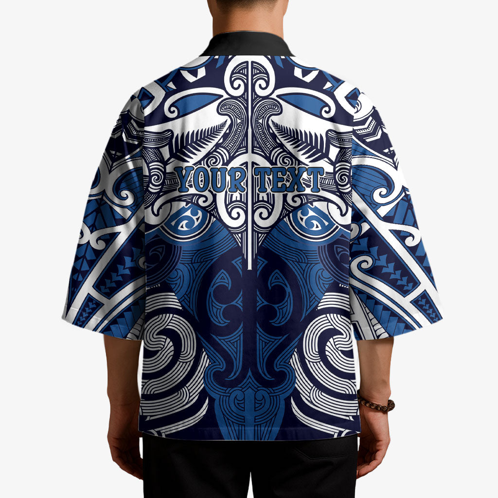 Personalised Maori Ngati Kahungunu Kimono Silver Fern Kowhaiwhai Art LT01 - Polynesian Pride