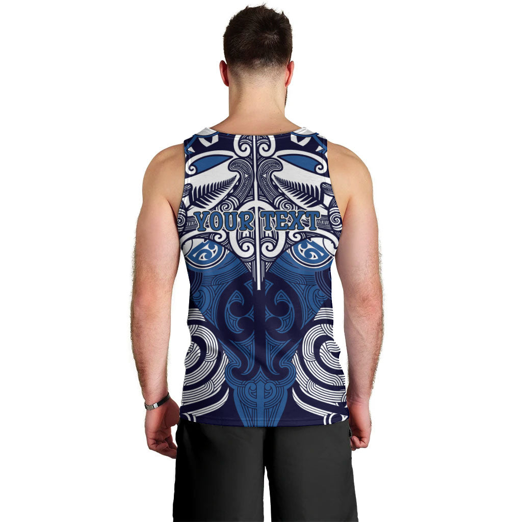 Personalised Maori Ngati Kahungunu Men Tank Top Silver Fern Kowhaiwhai Art LT01 - Polynesian Pride