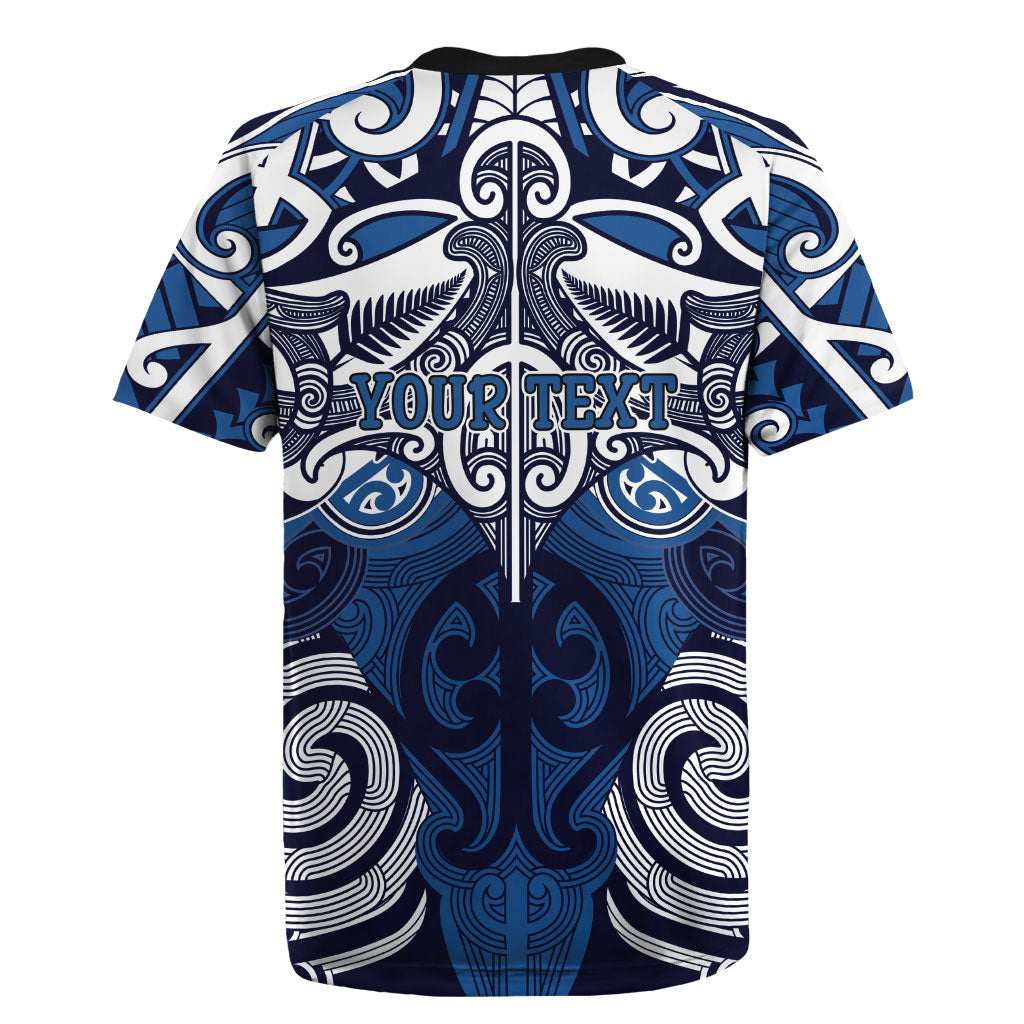 Personalised Maori Ngati Kahungunu Rugby Jersey Silver Fern Kowhaiwhai Art LT01 - Polynesian Pride