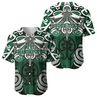 Personalised Maori Ngati Maniapoto Baseball Jersey Silver Fern Kowhaiwhai Art LT01 - Polynesian Pride