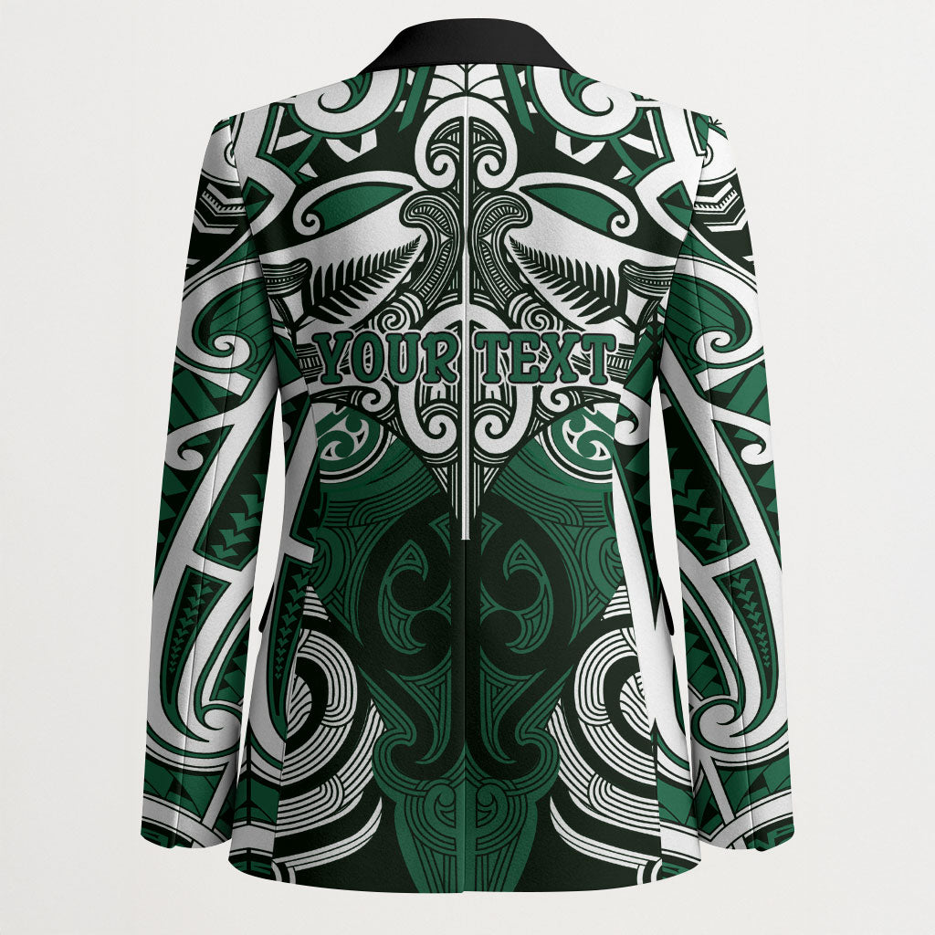 Personalised Maori Ngati Maniapoto Blazer Silver Fern Kowhaiwhai Art LT01 - Polynesian Pride