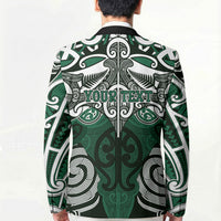 Personalised Maori Ngati Maniapoto Blazer Silver Fern Kowhaiwhai Art LT01 - Polynesian Pride