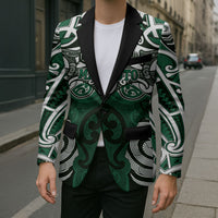 Personalised Maori Ngati Maniapoto Blazer Silver Fern Kowhaiwhai Art LT01 - Polynesian Pride