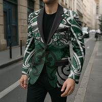 Personalised Maori Ngati Maniapoto Blazer Silver Fern Kowhaiwhai Art LT01 - Polynesian Pride