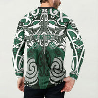 Personalised Maori Ngati Maniapoto Button Sweatshirt Silver Fern Kowhaiwhai Art LT01 - Polynesian Pride