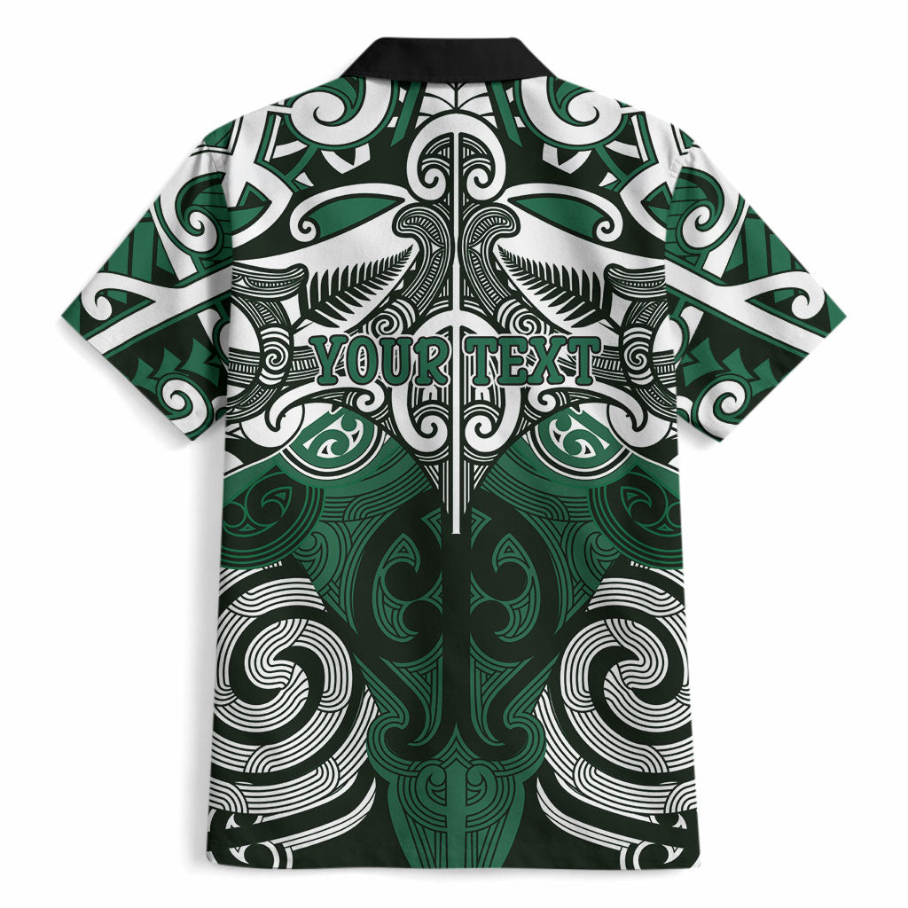 Personalised Maori Ngati Maniapoto Hawaiian Shirt Silver Fern Kowhaiwhai Art LT01 - Polynesian Pride