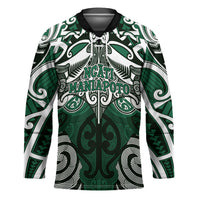 Personalised Maori Ngati Maniapoto Hockey Jersey Silver Fern Kowhaiwhai Art LT01 Unisex Green - Polynesian Pride