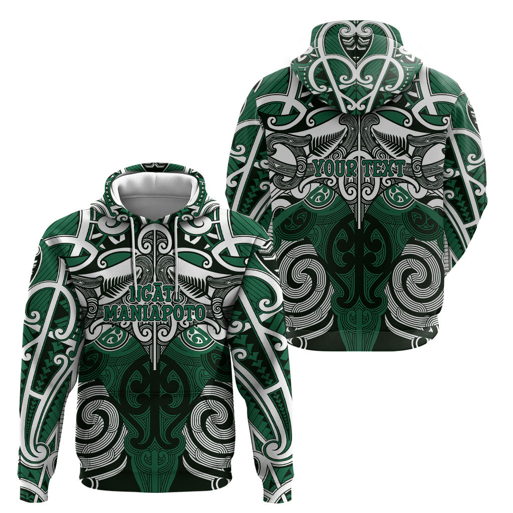 Personalised Maori Ngati Maniapoto Hoodie Silver Fern Kowhaiwhai Art LT01 - Polynesian Pride