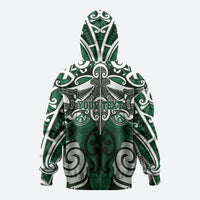 Personalised Maori Ngati Maniapoto Hoodie Silver Fern Kowhaiwhai Art LT01 - Polynesian Pride