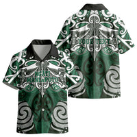 Personalised Maori Ngati Maniapoto Kid Hawaiian Shirt Silver Fern Kowhaiwhai Art LT01 - Polynesian Pride