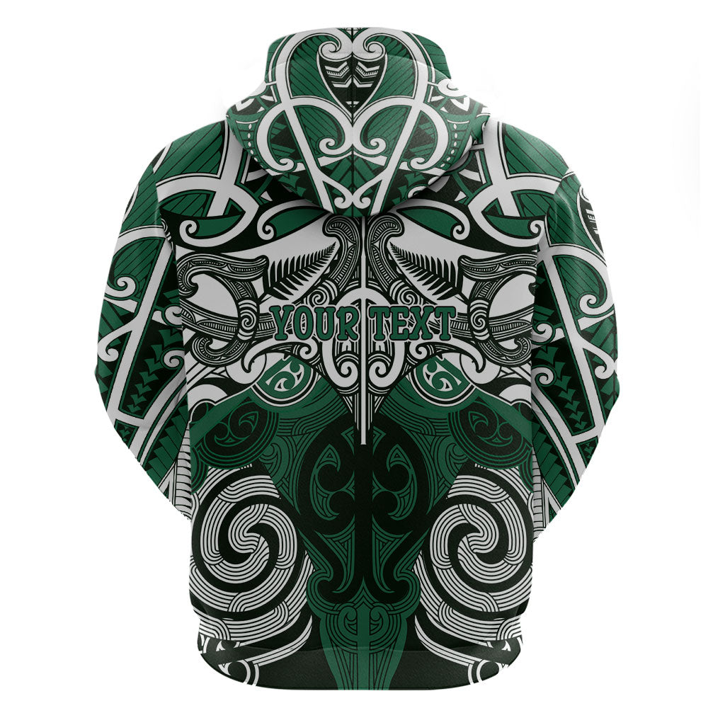 Personalised Maori Ngati Maniapoto Zip Hoodie Silver Fern Kowhaiwhai Art LT01 - Polynesian Pride