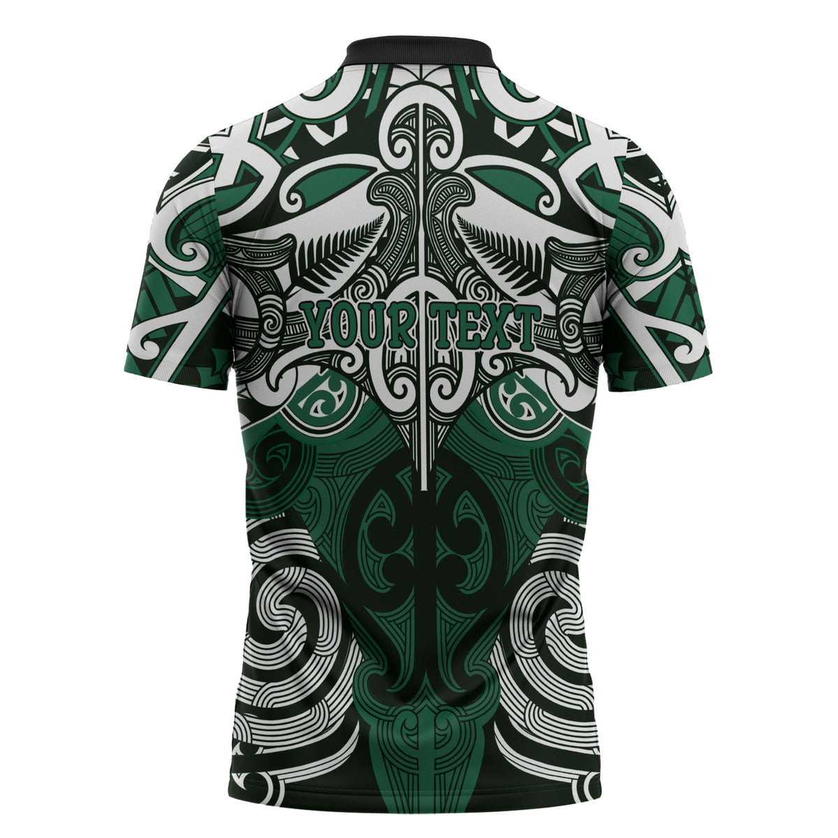 Personalised Maori Ngati Maniapoto Zipper Polo Shirt Silver Fern Kowhaiwhai Art LT01 - Polynesian Pride