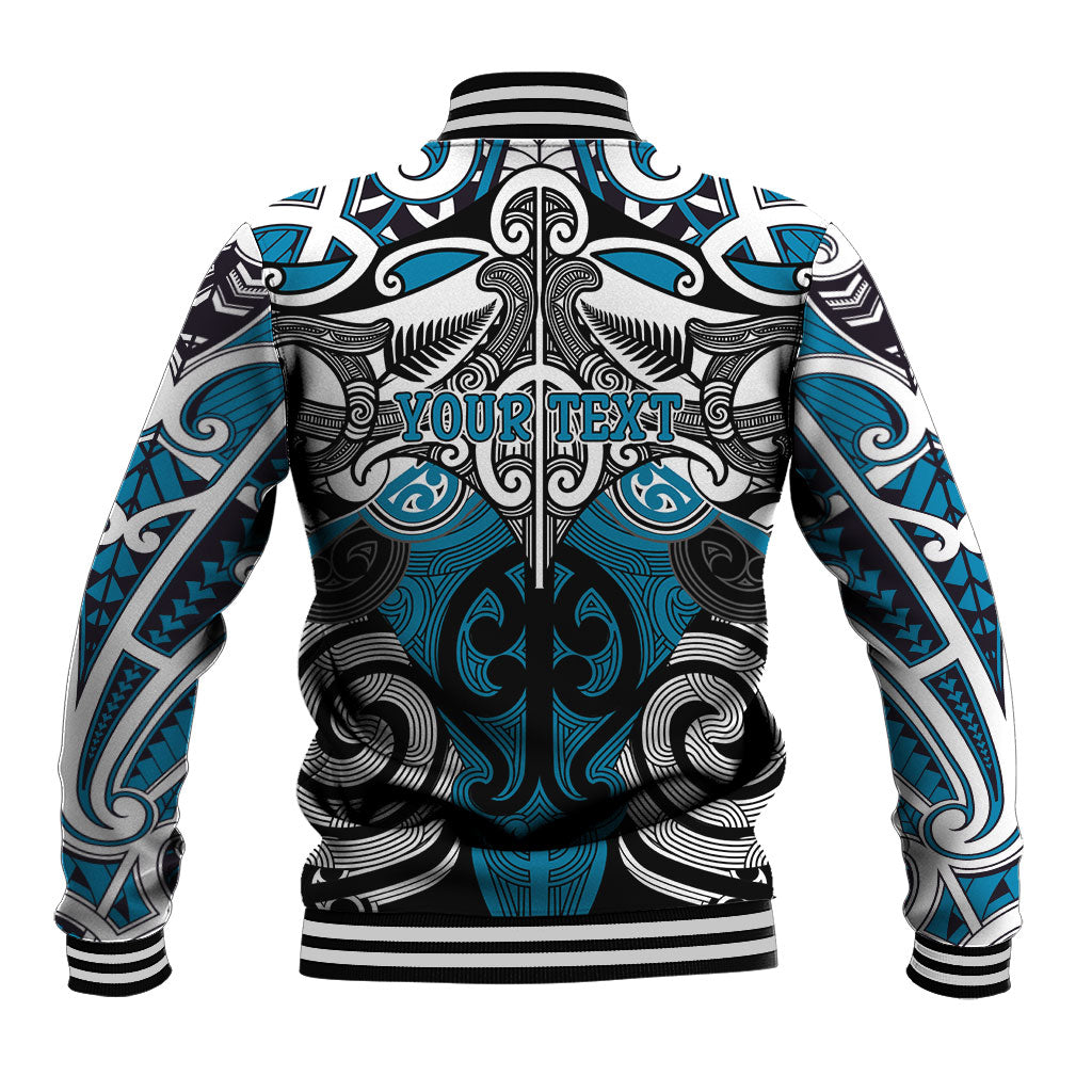 Personalised Maori Ngati Porou Baseball Jacket Silver Fern Kowhaiwhai Art LT01 - Polynesian Pride