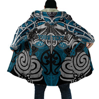 Personalised Maori Ngati Porou Cloak Silver Fern Kowhaiwhai Art LT01 - Polynesian Pride