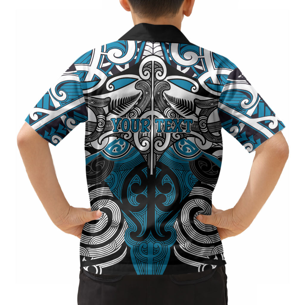Personalised Maori Ngati Porou Hawaiian Shirt Silver Fern Kowhaiwhai Art LT01 - Polynesian Pride
