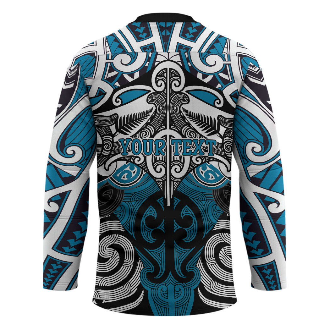 Personalised Maori Ngati Porou Hockey Jersey Silver Fern Kowhaiwhai Art LT01 - Polynesian Pride