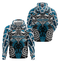 Personalised Maori Ngati Porou Hoodie Silver Fern Kowhaiwhai Art LT01 - Polynesian Pride