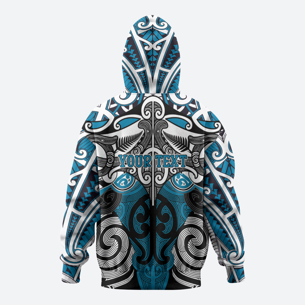 Personalised Maori Ngati Porou Hoodie Silver Fern Kowhaiwhai Art LT01 - Polynesian Pride