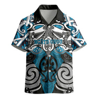 Personalised Maori Ngati Porou Kid Hawaiian Shirt Silver Fern Kowhaiwhai Art LT01 - Polynesian Pride