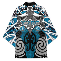 Personalised Maori Ngati Porou Kimono Silver Fern Kowhaiwhai Art LT01 - Polynesian Pride