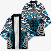 Personalised Maori Ngati Porou Kimono Silver Fern Kowhaiwhai Art LT01 - Polynesian Pride