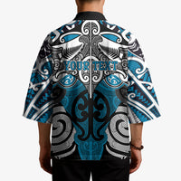 Personalised Maori Ngati Porou Kimono Silver Fern Kowhaiwhai Art LT01 - Polynesian Pride